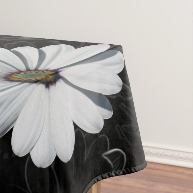 Daisies and shades of grey tablecloth (In Situ)