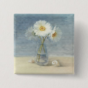 Daisies and Shells 15 Cm Square Badge