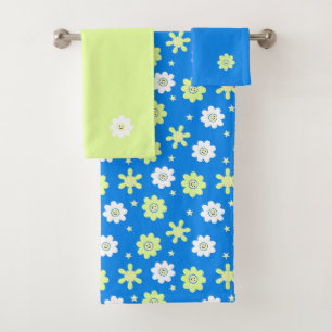 Daisies and Stars Bath Towel Set