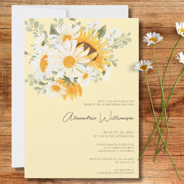 Daisies and Sunflowers Bridal Shower  Invitation (Creator Uploaded)