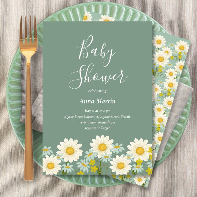 Daisies Baby Shower Invitation (Creator Uploaded)