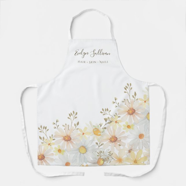 Daisies beauty professional  apron (Front)