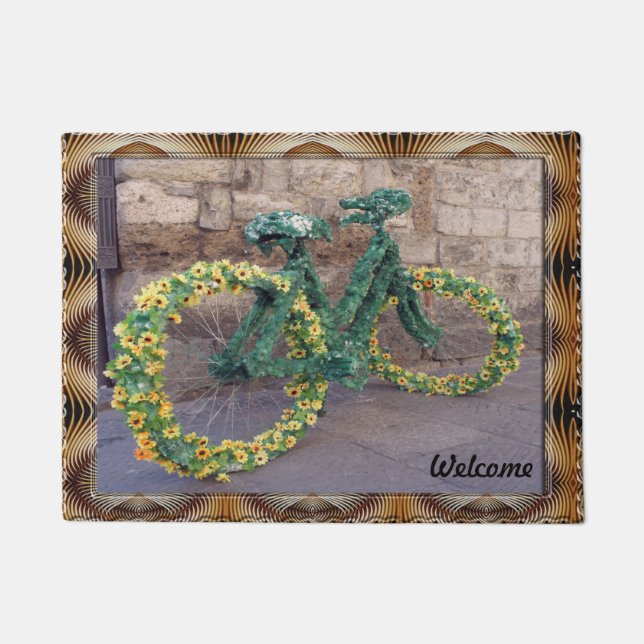 Daisies Bicycle Doormat (Front)