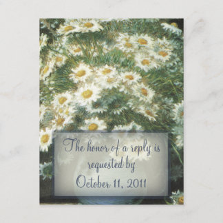 Daisies Bouquet Wedding RSVP Reply Card