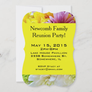 Daisies Bouquet Yellow-Party Invitation Template