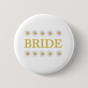 Daisies Bride 6 Cm Round Badge