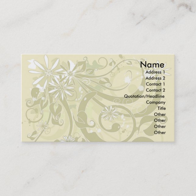 daisies business card (Front)