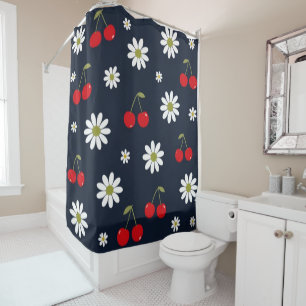 Daisies & Cherries Shower Curtain