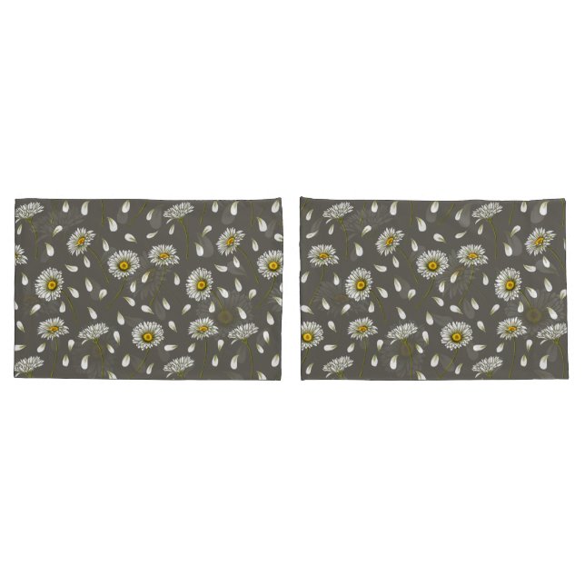Daisies chic pattern pillowcase (Back-Set)