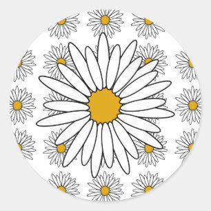 Daisies Classic Round Sticker