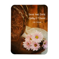 Daisies Cowboy Boots Western Wedding Save the Date