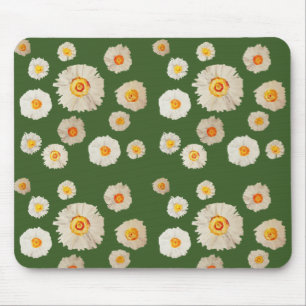 Daisies Drawing Mousepad, Daisy pattern Mouse Pad