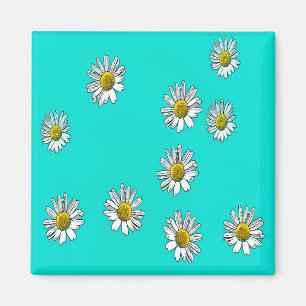 Daisies drawn magnet