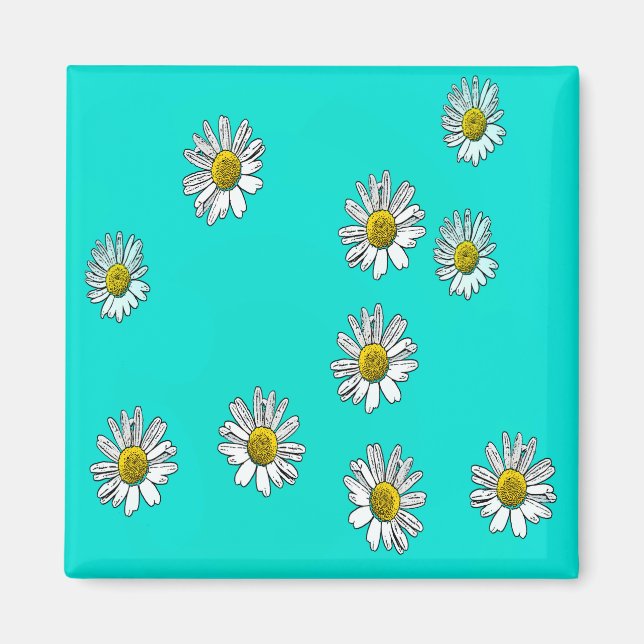 Daisies drawn magnet (Front)