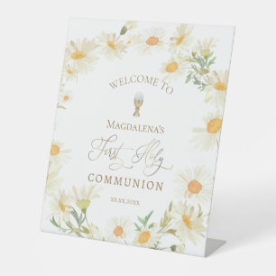 daisies First Holy Communion welcome sign
