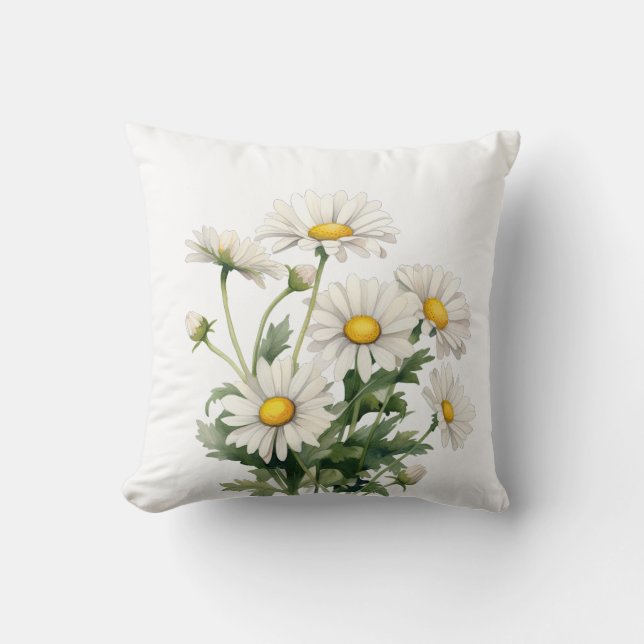 Daisies Floral Cushion (Front)
