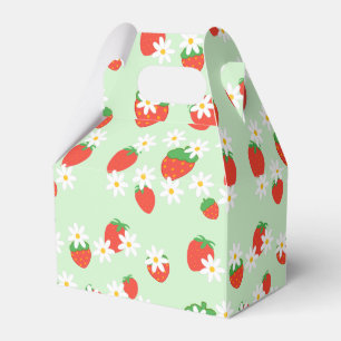 Daisies Flower Floral strawberry Pattern Xmas  Favour Box