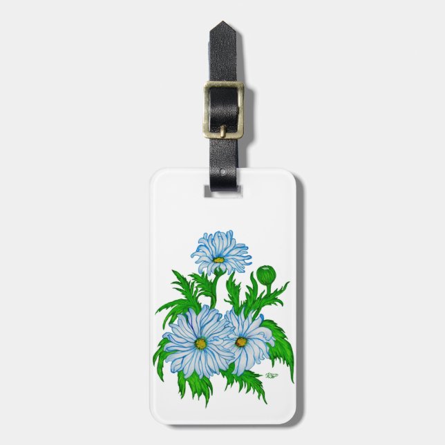 Daisies flowers luggage tag (Front Vertical)