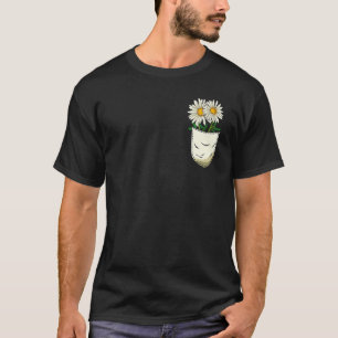 Daisies Gardener Botanical Flower Blossom Pocket D T-Shirt
