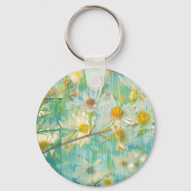 Daisies Grunge Key Ring (Front)