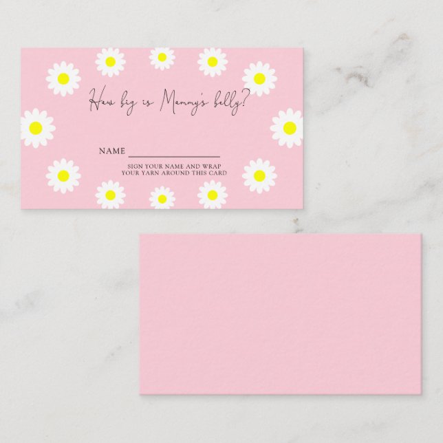 Daisies - How big is mummy's belly Enclosure Card (Front/Back)