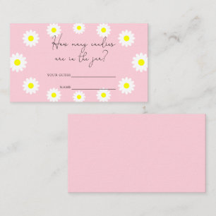 Daisies -How many candies are in the jar Enclosure Card