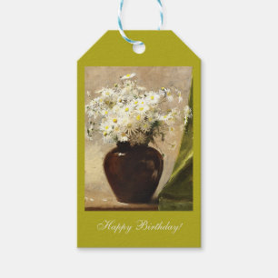 Daisies in a vase, Paul Fisher Gift Tags