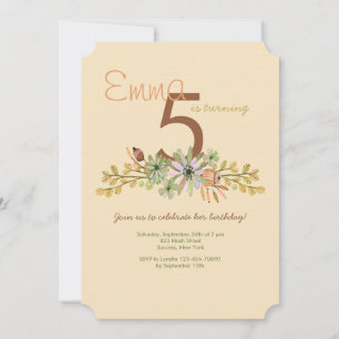 Daisies in Coral Invitation