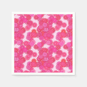 Daisies in shades of pink and fuchsia napkin