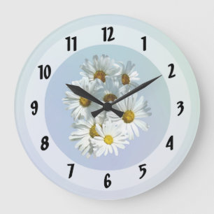 Daisies in Sunshine II Large Clock