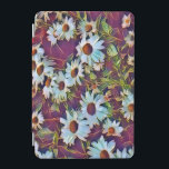 DAISIES  iPad MINI COVER<br><div class="desc">A pretty art design of white daisy flowers.</div>