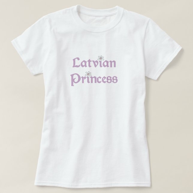 Daisies Latvian Princess T-Shirt (Design Front)