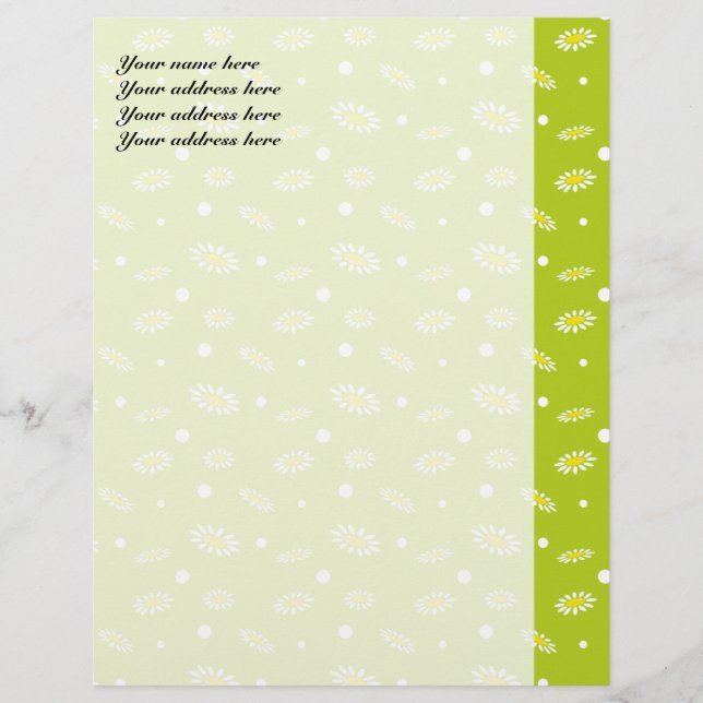 Daisies Letterhead Template (Front)