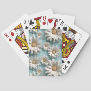 Daisies make me happy playing cards