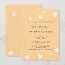 Daisies Mellow Yellow Floral Girl Birthday Party
