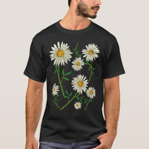 Daisies Nature Garden Plant Flower Blossoms Daisy T-Shirt
