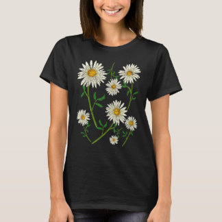 Daisies Nature Garden Plant Flower Blossoms Daisy T-Shirt