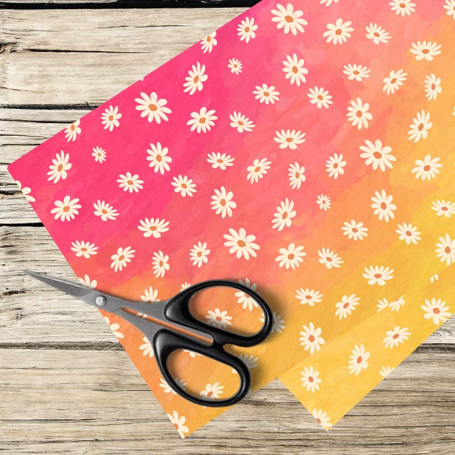 daisies on a colourful ombre background  tissue paper (Creator Uploaded)