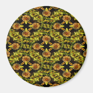 Daisies on a fence..... magnet