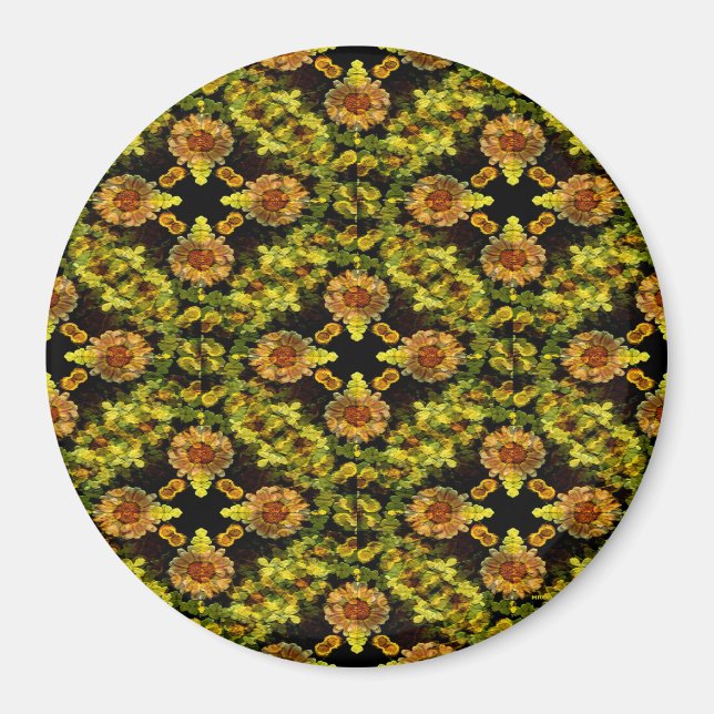 Daisies on a fence..... magnet (Front)