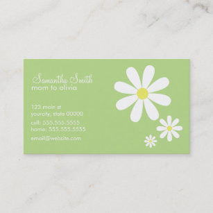 Daisies on Green Calling Card