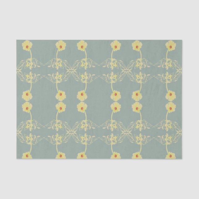 Daisies on Grey All Occasions Tissue Paper (Front)