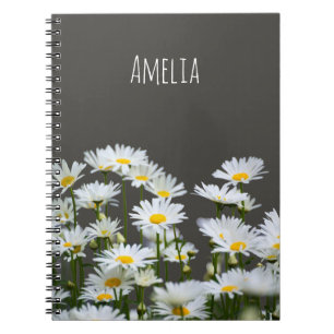 Daisies on Grey Notebook