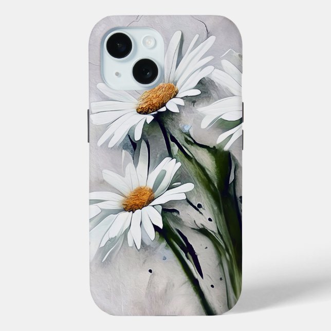 Daisies On Grunge Case-Mate iPhone Case (Back)