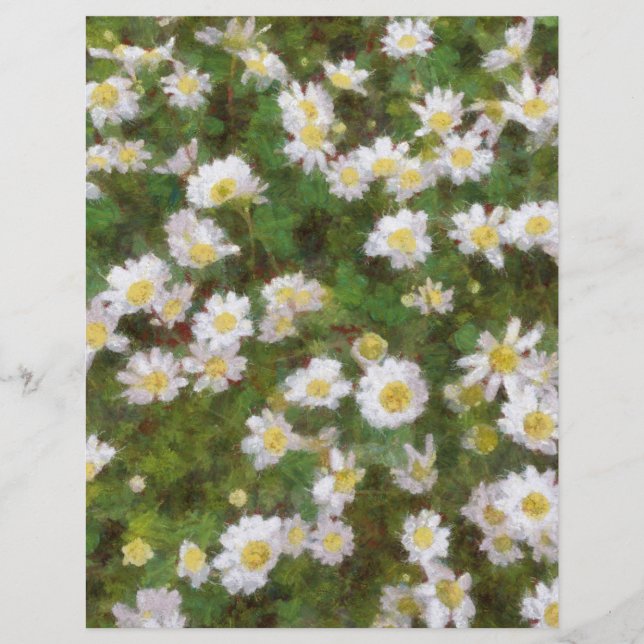 Daisies Painted In An Impressionist Style (Front)