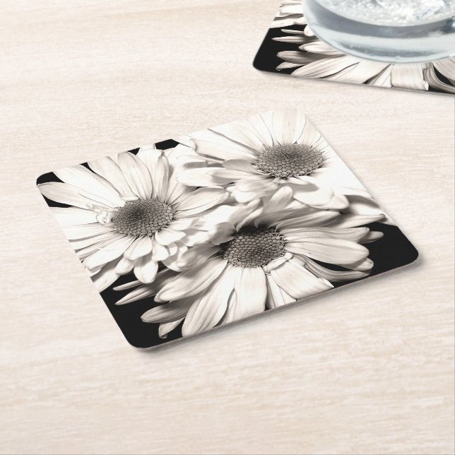 Daisies Paper Coasters (Angled)