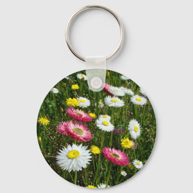 Daisies Patch Key Ring (Front)