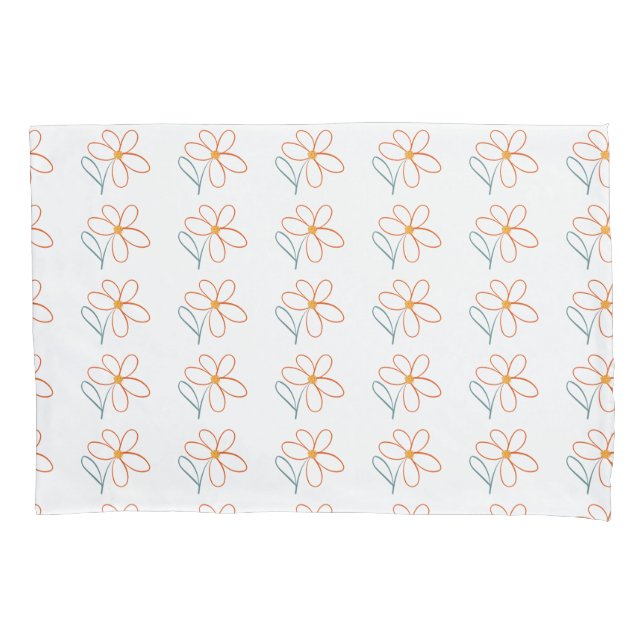 Daisies pattern pillowcase (Front)
