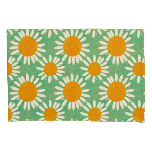 Daisies Pattern Watercolor Inspired Pillowcase