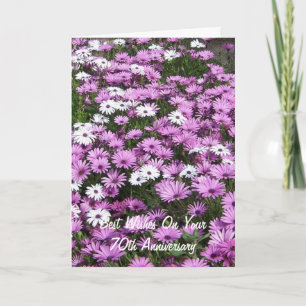 Daisies Personalised 70th Wedding Anniversary Card
